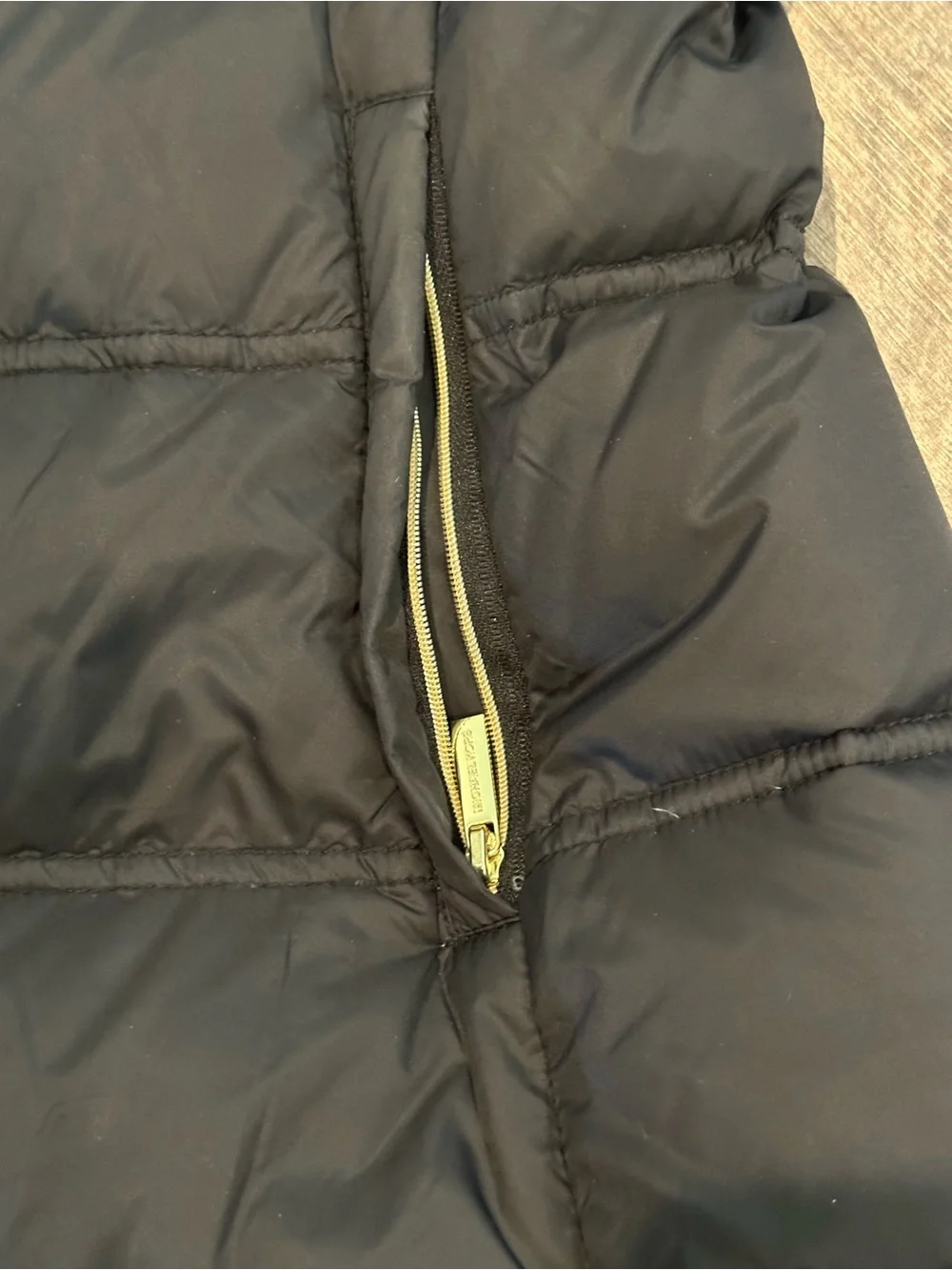 Michael Kors Packable Quilted Nylon Puffer Coat - Black Size M
